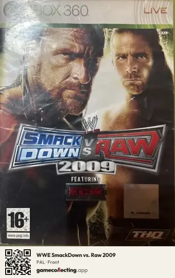 WWE SmackDown vs. Raw 2009 Xbox 360, PAL box front