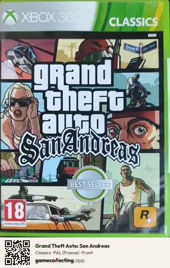 Grand Theft Auto: San Andreas Xbox 360, France box front