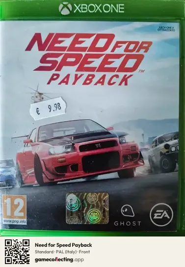 Need for Speed Payback Xbox One, Italy box front