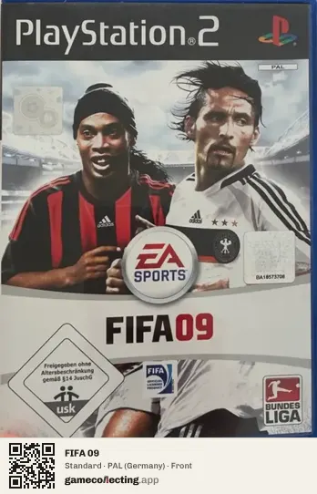 FIFA 09 PlayStation 2, Germany box front