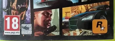 Grand Theft Auto V, the USK square on its front