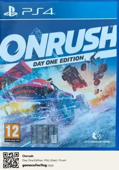 Onrush PlayStation 4, Italy box front