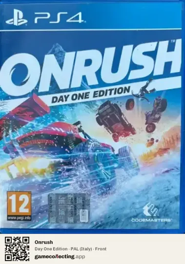 Onrush PlayStation 4, Italy box front