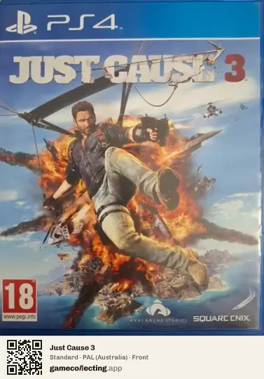 Just Cause 3 PlayStation 4, Australia box front
