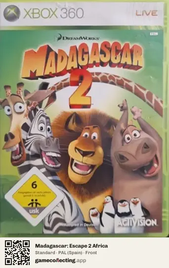 Madagascar: Escape 2 Africa Xbox 360, Spain box front