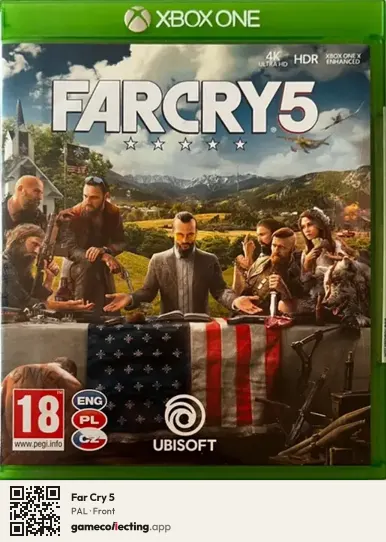 Far Cry 5 Xbox One, PAL box front
