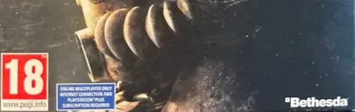 Fallout 76, the PEGI square on its front