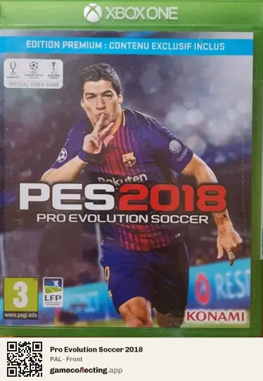 Pro Evolution Soccer 2018 Xbox One, PAL box front