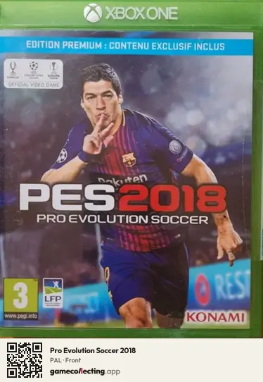 Pro Evolution Soccer 2018 Xbox One, PAL box front