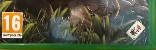 Ark: Survival Evolved, the PEGI square on its front