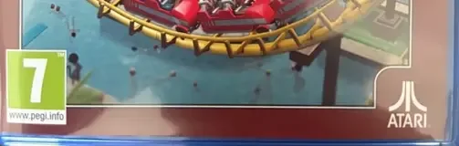 RollerCoaster Tycoon 3, the PEGI square on its front