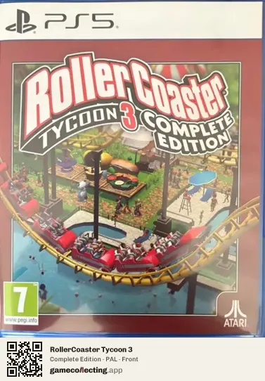 RollerCoaster Tycoon 3 PlayStation 5, PAL box front