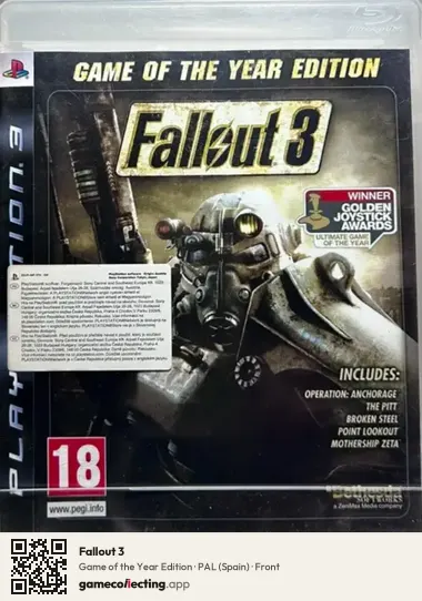 Fallout 3 PlayStation 3, Spain box front
