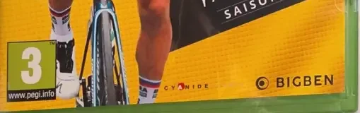 Tour de France Season 2019, the PEGI square on its front