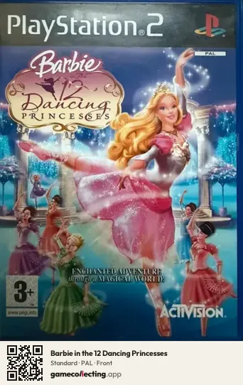 Barbie in the 12 Dancing Princesses PlayStation 2, PAL box front