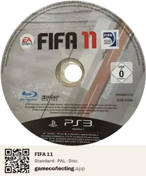 FIFA 11 PlayStation 3, PAL disc