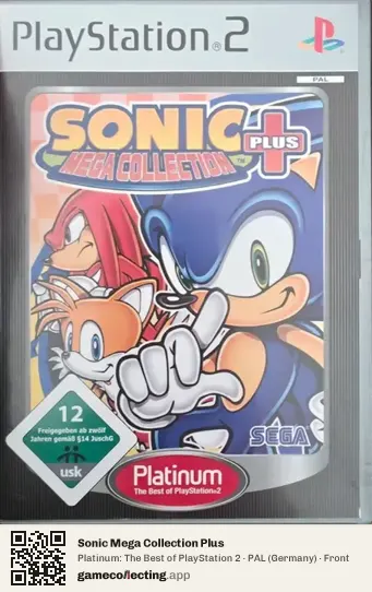 Sonic Mega Collection Plus PlayStation 2, Germany box front