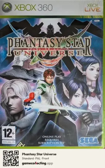 Phantasy Star Universe Xbox 360, PAL box front