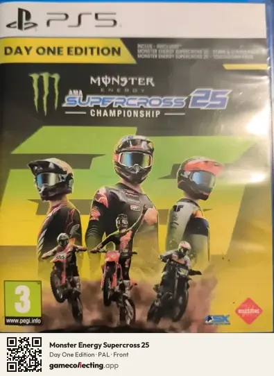 Monster Energy Supercross 25 PlayStation 5, PAL box front