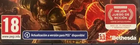 Doom Eternal, the PEGI square on its front