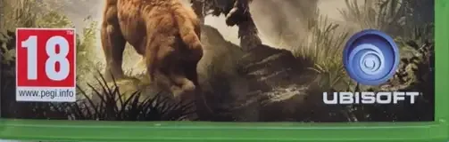 Far Cry Primal, the PEGI square on its front