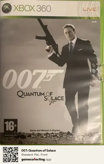 007: Quantum of Solace Xbox 360, PAL box front