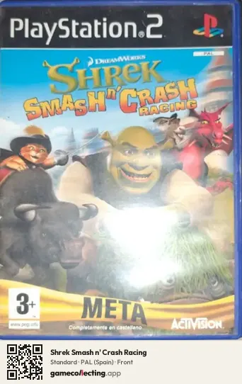Shrek Smash n' Crash Racing PlayStation 2, Spain box front
