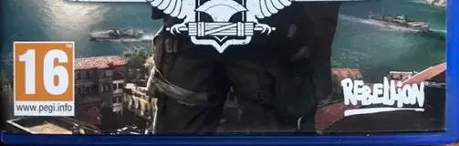 Sniper Elite 4, the PEGI square on its front