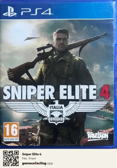 Sniper Elite 4 PlayStation 4, PAL box front