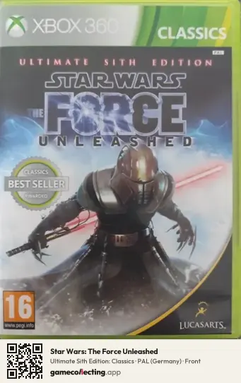 Star Wars: The Force Unleashed Xbox 360, Germany box front