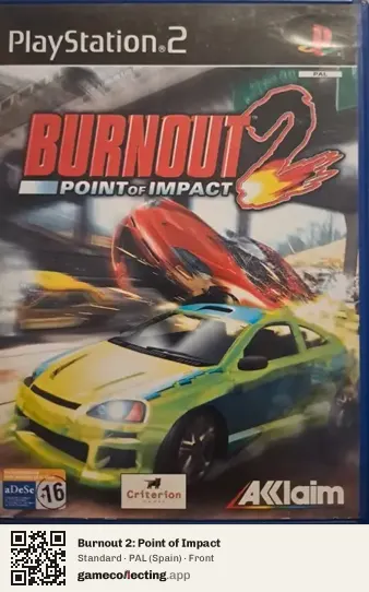 Burnout 2: Point of Impact PlayStation 2, Spain box front