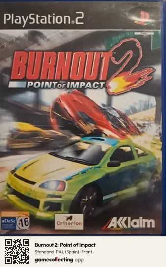 Burnout 2: Point of Impact PlayStation 2, Spain box front