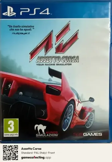 Assetto Corsa PlayStation 4, Italy box front