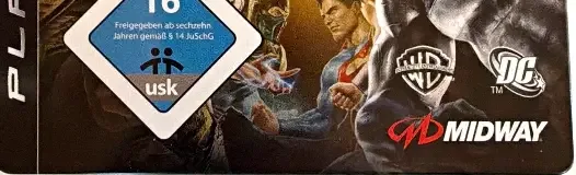 Mortal Kombat vs. DC Universe, the USK square on its front