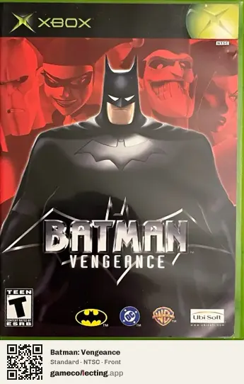 Batman: Vengeance Xbox, NTSC box front