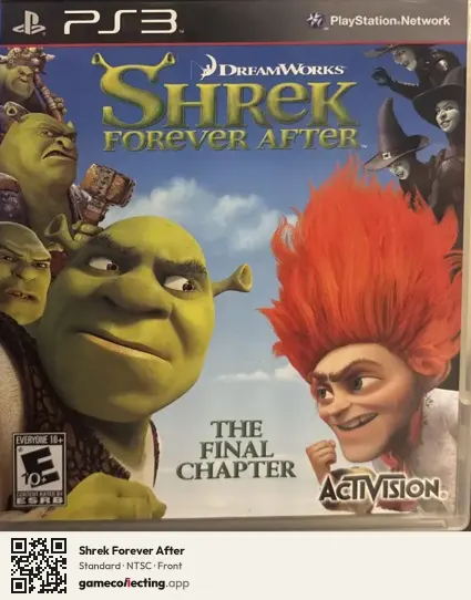 Shrek Forever After PlayStation 3, NTSC box front