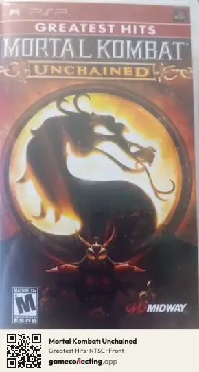 Mortal Kombat: Unchained PlayStation Portable, NTSC box front