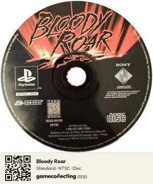 Bloody Roar PlayStation, NTSC disc
