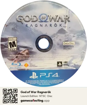 God of War Ragnarök PlayStation 4, NTSC disc