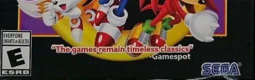 Sonic Origins Plus, the ESRB box on its front