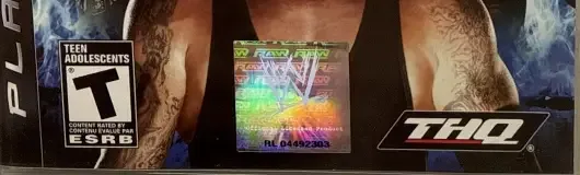 WWE SmackDown vs. Raw 2008, the ESRB box on its front