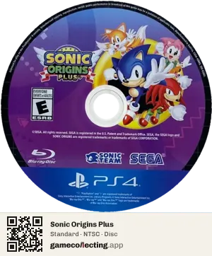 Sonic Origins Plus PlayStation 4, NTSC disc