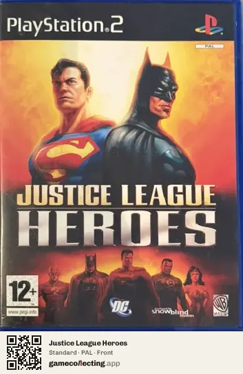 Justice League Heroes PlayStation 2, PAL box front