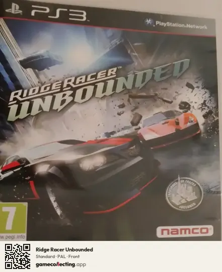 Ridge Racer Unbounded PlayStation 3, PAL box front