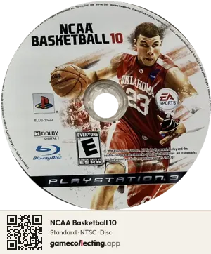 NCAA Basketball 10 PlayStation 3, NTSC disc