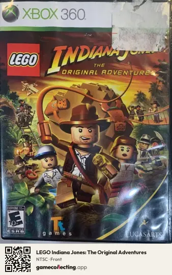 LEGO Indiana Jones: The Original Adventures Xbox 360, NTSC box front