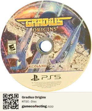 Gradius Origins PlayStation 5, NTSC disc