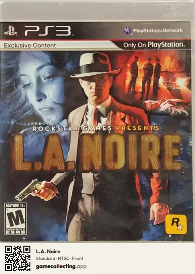 L.A. Noire PlayStation 3, NTSC box front