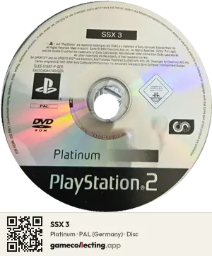 SSX 3 PlayStation 2, PAL disc