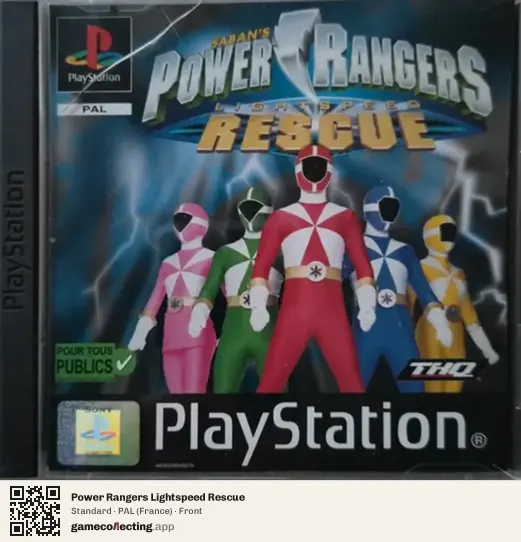 Power Rangers Lightspeed Rescue PlayStation, France box front